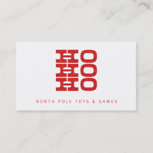 Santa's Calling Card Ho Ho Ho (letterpress style)