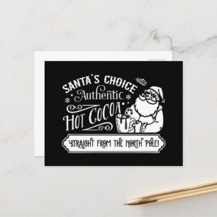 Santa's Choice hot cocoa Holiday Postcard
