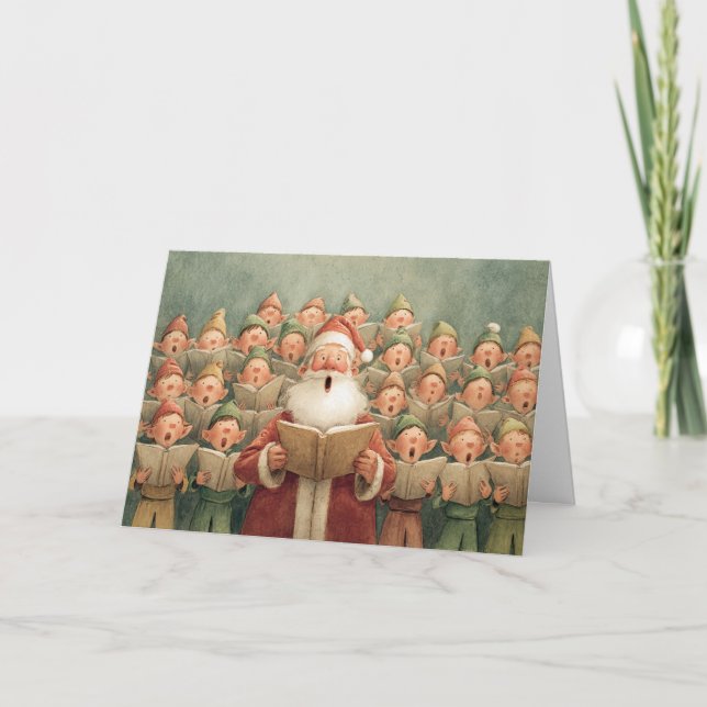 Santa's Choir Holiday Card (Front)