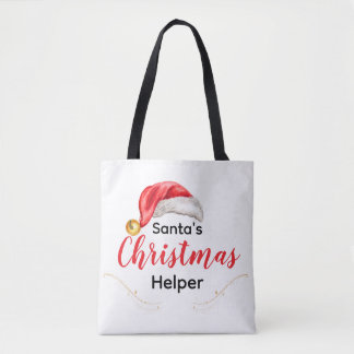 Santa's Christmas Helper Customizable Tote Bag