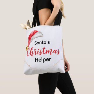 Santa's Christmas Helper Customizable Tote Bag