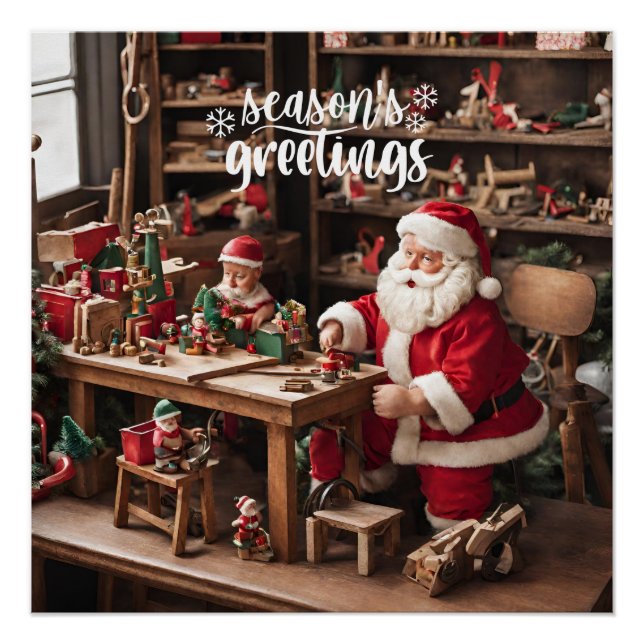 Santa's Christmas Toy Workshop  Poster (Front)