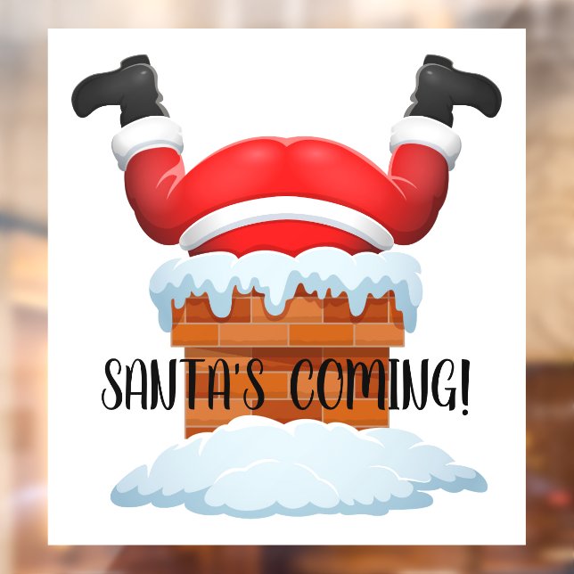 Santa's Coming Window Cling (Sheet 2)