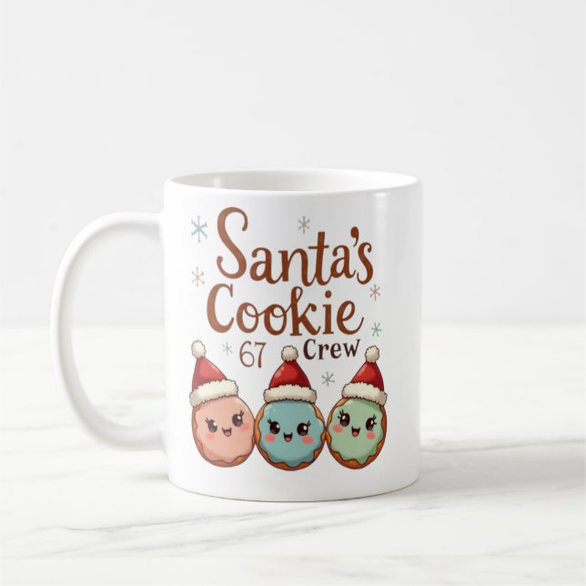 Santa's Cookie 67 Crew Coffee Mug (Left)