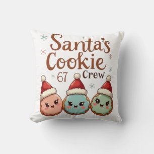 Santa's Cookie 67 Crew Throw Pillow