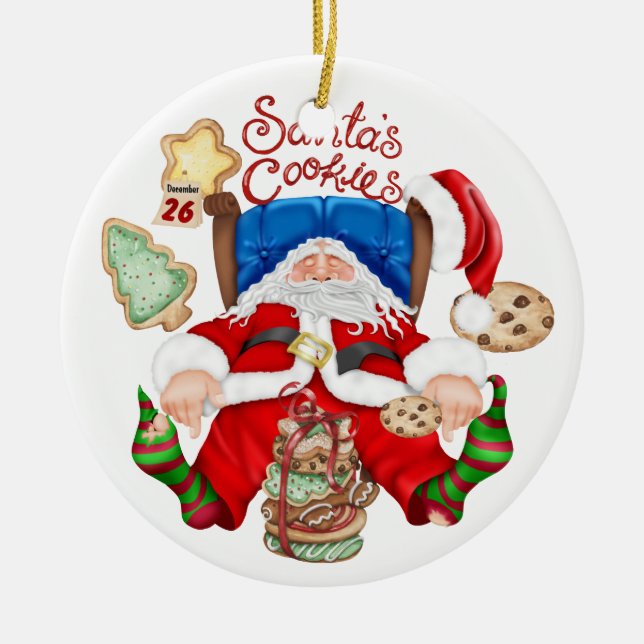 Santa's Cookies - SRF Ceramic Ornament (Front)
