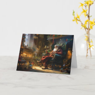 Santa's Cozy Christmas Break Card