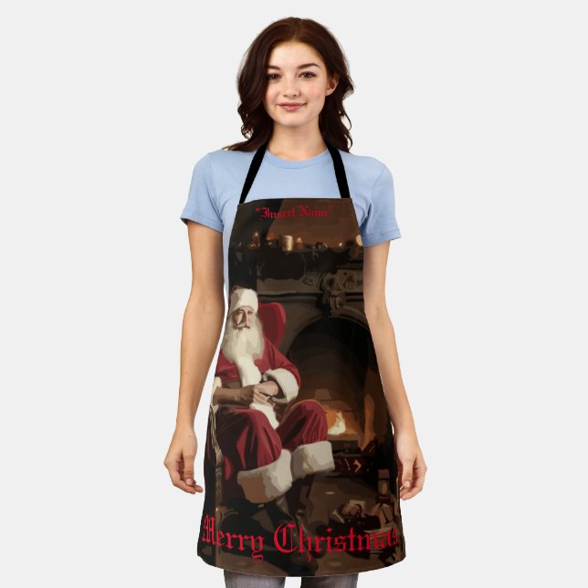 Santa's Cozy Nook Apron (Worn)