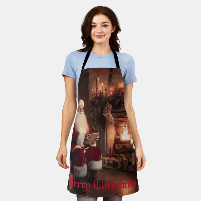 Santa's Cozy Nook Apron (Worn)