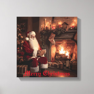 Santa's Cozy Nook Canvas Print