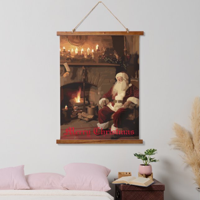 Santa's Cozy Nook Hanging Tapestry (Bedroom)