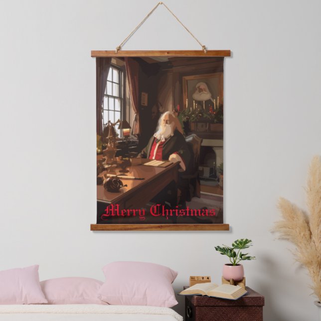 Santa's Cozy Nook Hanging Tapestry (Bedroom)