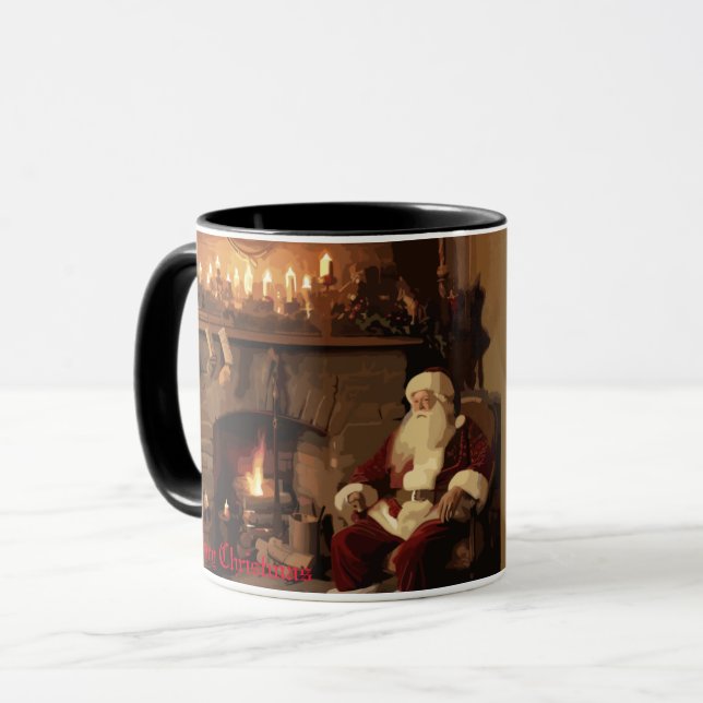 Santa's Cozy Nook Mug (Front Left)