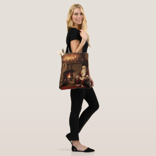 Santa's Cozy Nook Tote Bag