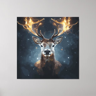 Santa's Crew Stretched Canvas Print