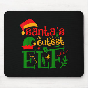 Santa's Cutest Elf Infant Pajamas Christmas Boy An Mouse Pad