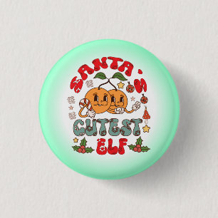 Santa's Cutest Elf Sublimation-80881 1 Inch Round Button