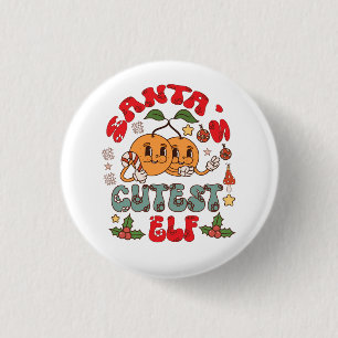 Santa's Cutest Elf Sublimation-80881 1 Inch Round Button