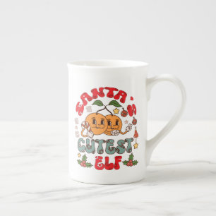 Santa's Cutest Elf Sublimation-80881 Bone China Mug