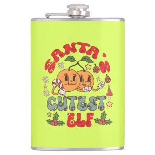 Santa's Cutest Elf Sublimation-80881 Hip Flask