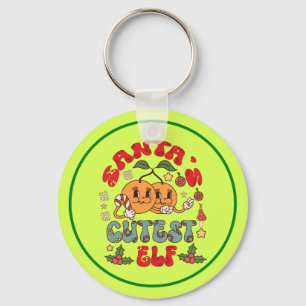 Santa's Cutest Elf Sublimation-80881 Keychain