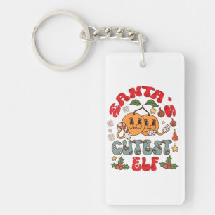 Santa's Cutest Elf Sublimation-80881 Keychain