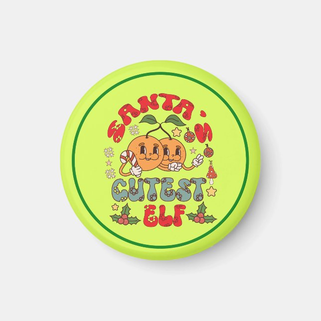 Santa's Cutest Elf Sublimation-80881 Magnet (Front)