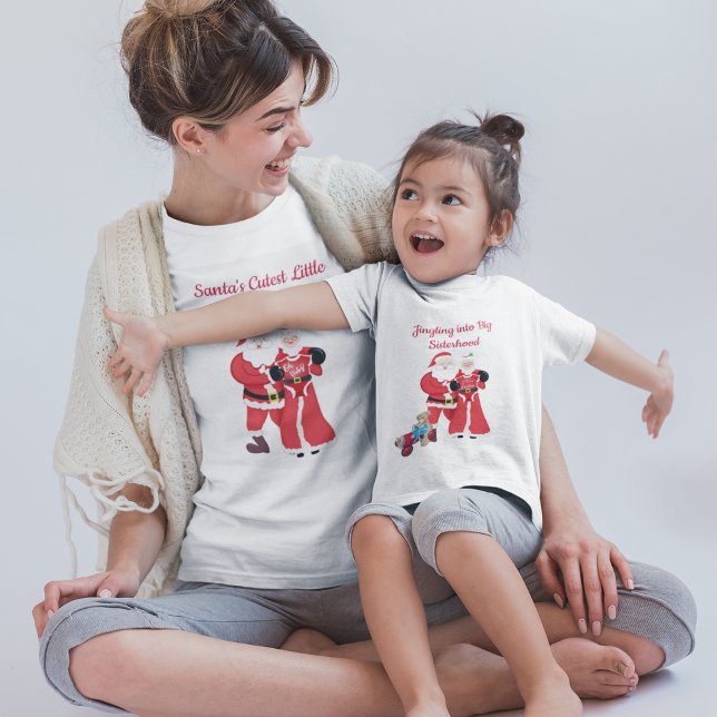 Santa's Cutest Little Present Inside Santa T-Shirt (Santa's Bundle of Joy: The Ultimate Mommy-To-Be Christmas Surprise!)