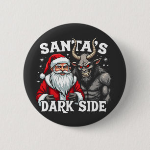 Santa's Dark Side Christmas Evil Krampus 2 Inch Round Button