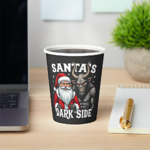 Santa's Dark Side Christmas Santa Krampus Devil  Paper Cups