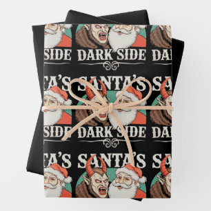 Santa's Dark Side Krampus Krampusnacht Christmas Wrapping Paper Sheet