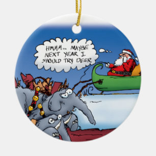 Santa's Elephants Ornament