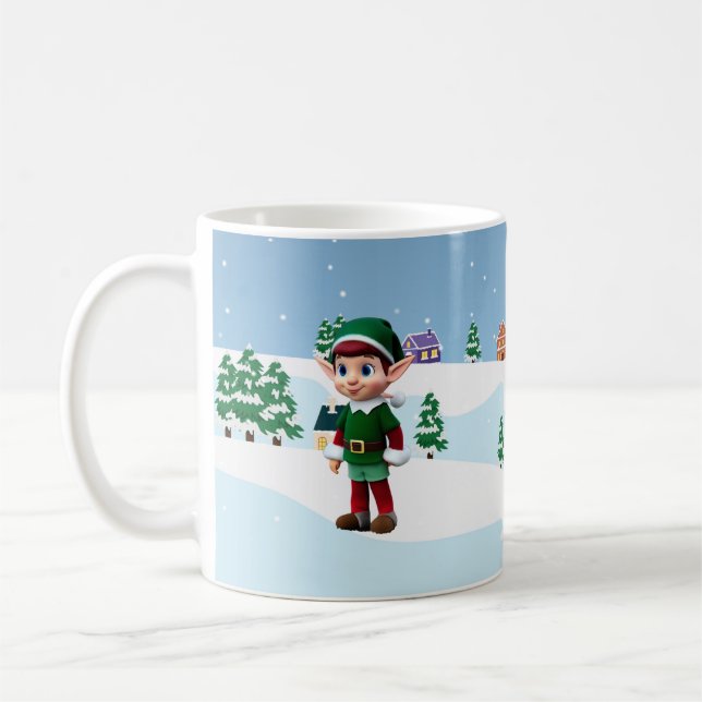 Santa's Elf Christmas Mug (Left)
