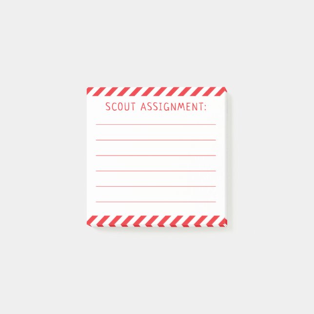 Santa's Elf Scout Assignment Post It Notes (Front)
