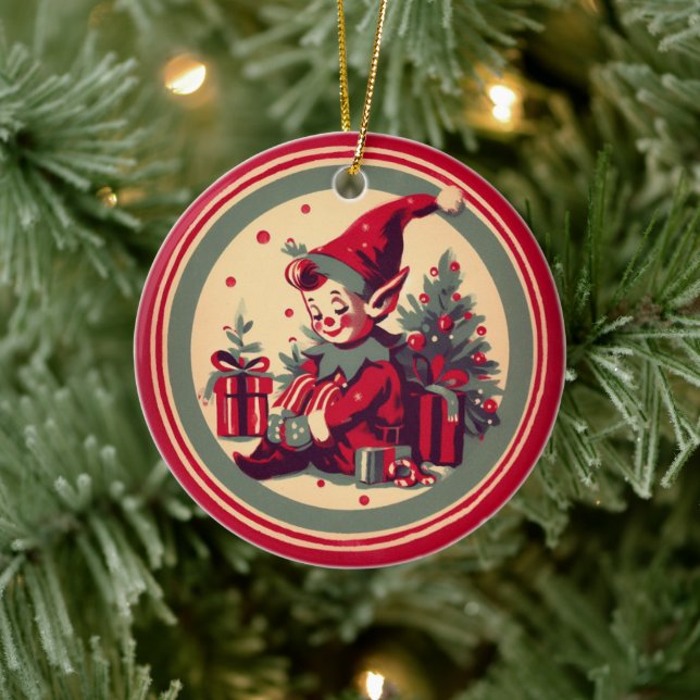 Santa's Elf Vintage Ornament (Tree)