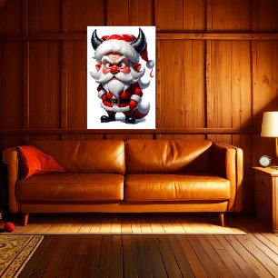 Santa's Evil Twin AI Art Poster