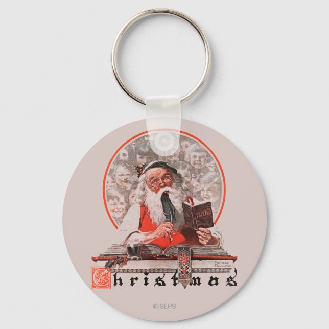 Santa's Expenses Keychain (Front)