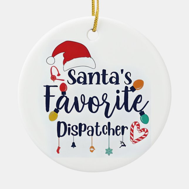 Santas favori répartiteur ornement de Noël (Devant)