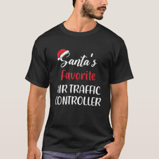 Santa's Favorite Air Traffic Controller Pajama Gif T-Shirt