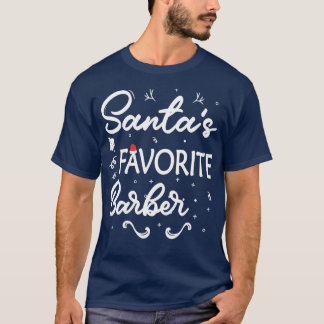 Santas Favorite Barber Christmas Barber T-Shirt