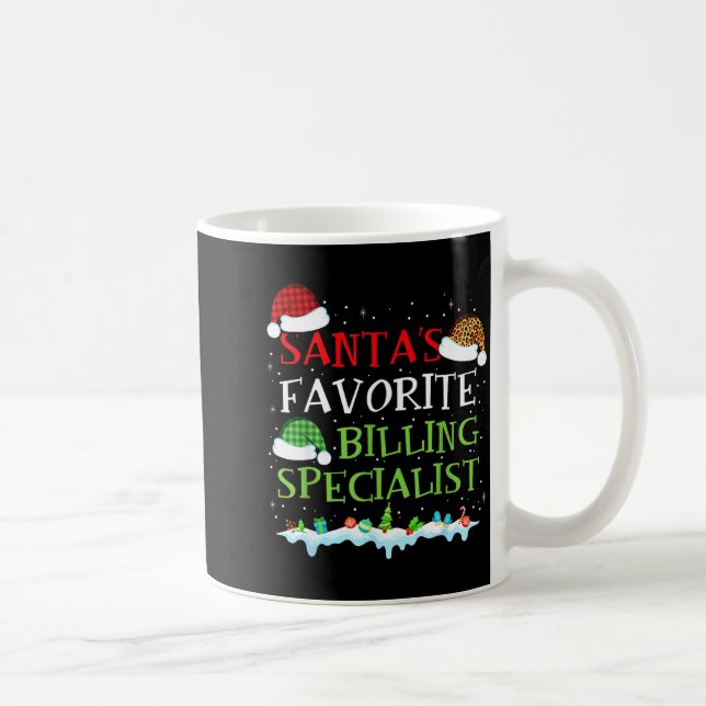 Santa's Favorite Billing Specialist Fun Christmas  Coffee Mug (Right)