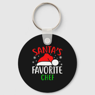 Santas Favorite Chef Funny Christmas Xmas Santa Lo Keychain