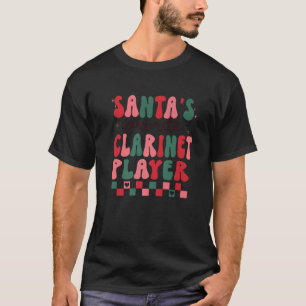 Santas Favorite Clarinet Player Retro Groovy Chris T-Shirt