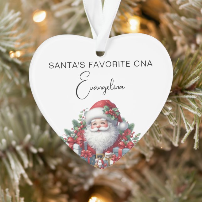 Santa's Favorite CNA Ornament (Tree)