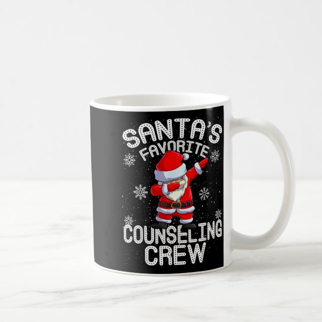 Santa's Favorite Counseling Crew Christmas  Coffee Mug (Right)