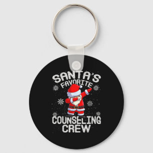 Santa's Favorite Counseling Crew Christmas  Keychain