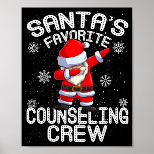 Santa's Favorite Counseling Crew Christmas Poster
