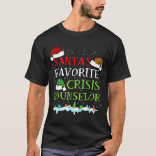 Santa's Favorite Crisis Counselor Fun Christmas  T-Shirt