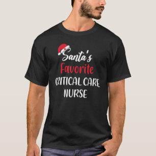 Santas Favorite Critical Care Nurse Christmas T-Shirt