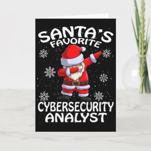 Santa's Favorite Cyber Security Analyst Christmas  Card